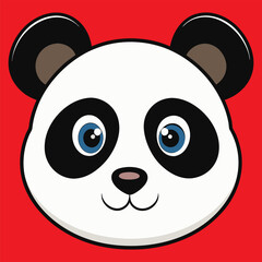 Fototapeta premium Cute panda face