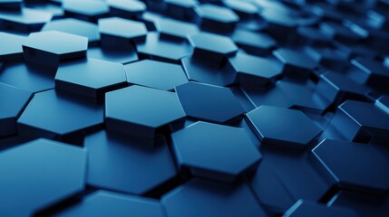 Abstract Blue Honeycomb Background