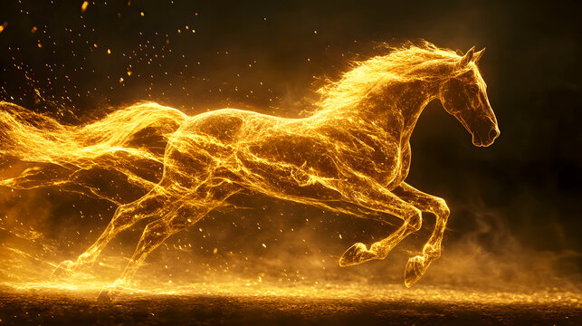 The oil spreads through the engine, as effortlessly as a horse runs across open fields