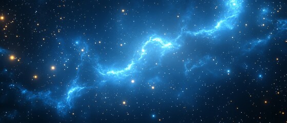 Fototapeta premium Stunning Cosmic Nebula with Bright Stars and Deep Space Background