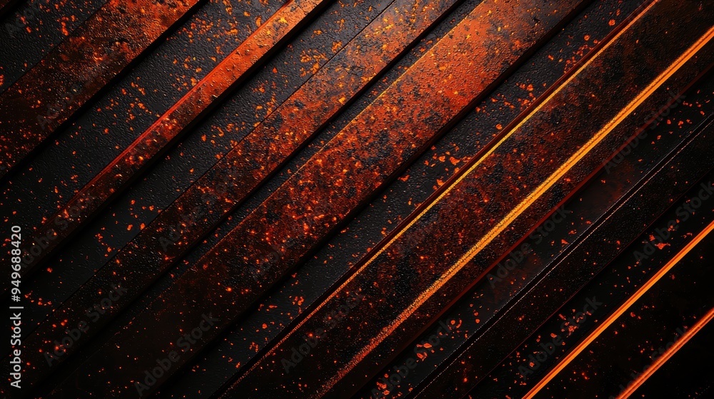 Aufkleber abstract: dark and fiery diagonal lines creating a dynamic and bold visual impact