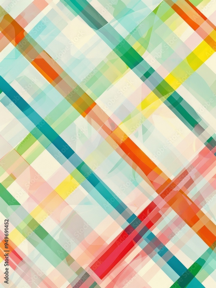 Poster a light background with multicolored lines