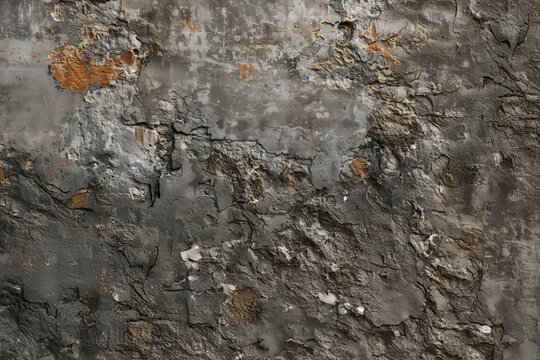 Surface textur&eacute;e et vieillie avec des marques de rouille et des fissures, capturant l'effet du temps sur les mat&eacute;riaux et offrant une ambiance brute et authentique espace n&eacute;gatif copyspace abstrait