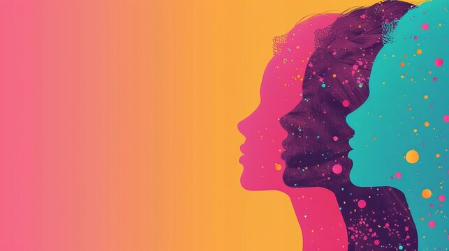 Vivid Women's Rights Empowerment Illustration in Flat Design Style.