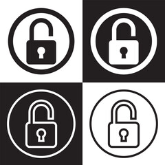 Access icon. Isolated on white and black background. vector illustration. EPS 10