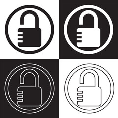 Access icon. Isolated on white and black background. vector illustration. EPS 10