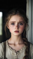 Fototapeta premium teenage girl, young woman, stress, anxiety, self-esteem, body image, appearance, beauty standards, pressure, social media, comparison, self-confidence, self-acceptance, mental health, well-being
