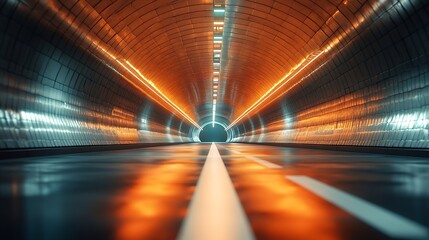 Very long tunnel pedestrian crossing : Generative AI