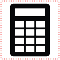 Minimalist Calculator Icon in Simple Silhouette Design