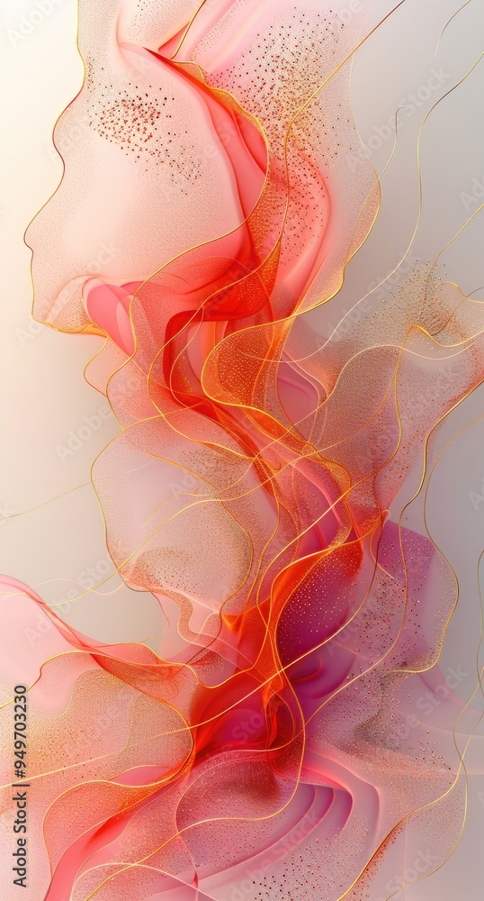 Aufkleber light pink background with thin rose gold lines on the surface, in a simple and elegant style with d