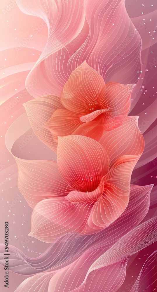 Aufkleber light pink background with thin rose gold lines on the surface, in a simple and elegant style with d