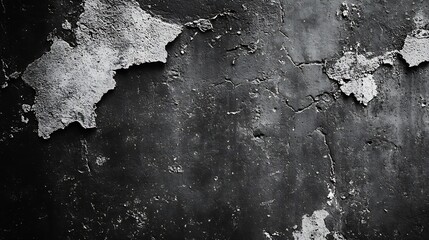 Old wall texture cement dark black gray background abstract grey color design are light with white gradient background : Generative AI