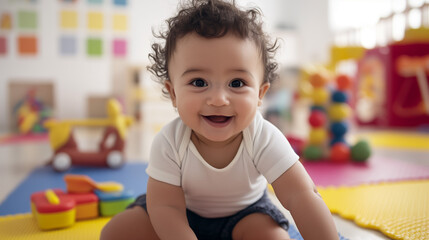 Fototapeta premium Nursery Childcare Preschool Baby Child Kid Playing