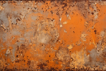Processed collage of old rust metal wall surface texture. Background for banner, backdrop