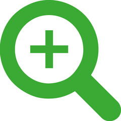 Plus Lens icon logo design