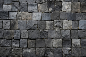 Fototapeta premium Processed collage of old european cobble stone pavement texture. Background for banner