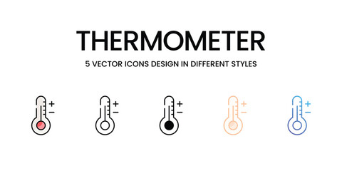 Thermometer icons set vector stock illustration