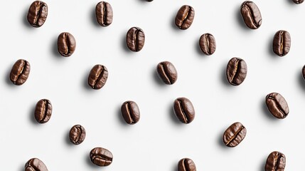 Simple abstract background with coffee beans arranged in a minimalist pattern