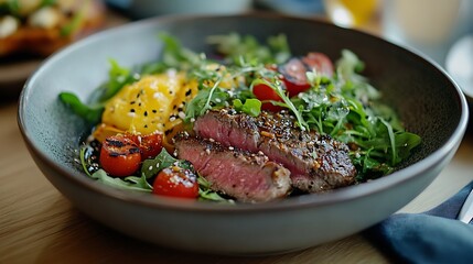 Delicious Organic Farm to Table Restaurant Photography : Generative AI