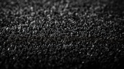 close up view of monochrome dark black carpet texture background for interior indoor decoration top view of dark grey fluffy carpet for modern style decoration terry cloth texture : Generative AI