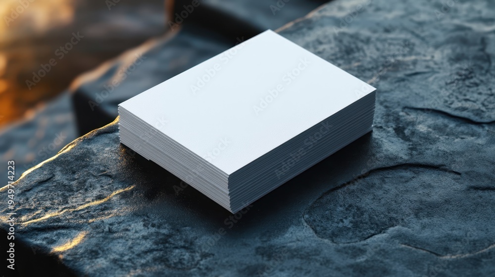 Poster professional business cards mockup on soundproof black foam background with deep shadows for brandin