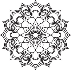 Diwali Lineal mandala background art illustration