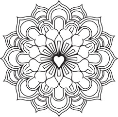 Diwali Lineal mandala background Art & Illustration