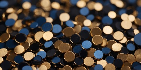 black blue gold circle abstract geometric presentation.