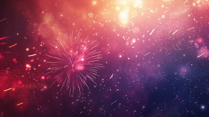 Fototapeta premium pyrotechnics and fireworks new year background