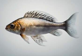 Obraz premium Side view of a real fish