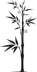 Obraz premium Bamboo Silhouette Vector Illustration