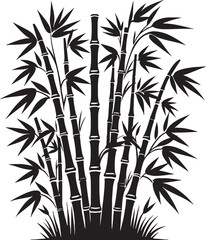 Bamboo Silhouette Vector Illustration