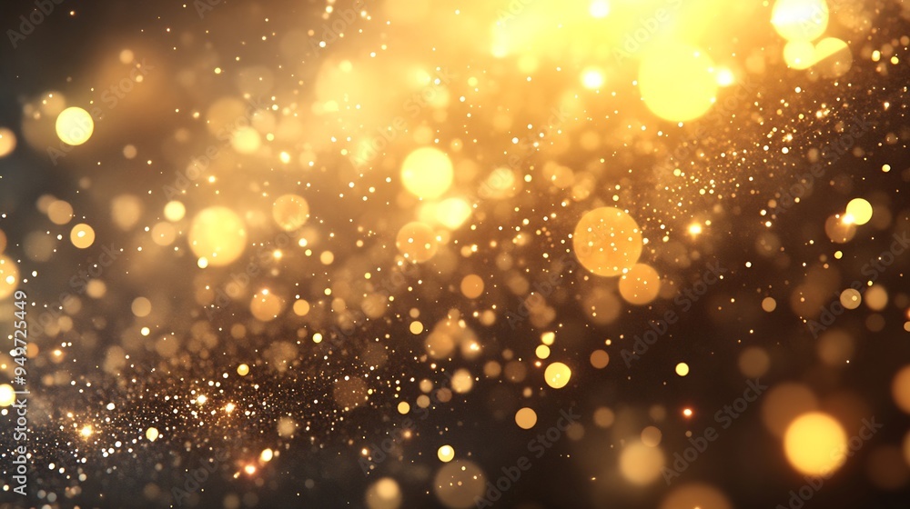 Poster Elegant beige bokeh abstract background Delicate blurred wallpaper texture Template with defocused bokeh lights and copy space for business website design Banner social media advertisi : Generative AI