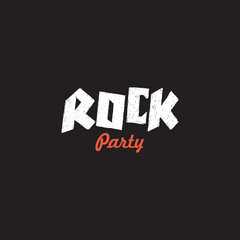 Obraz premium Rock party lettering phrase design