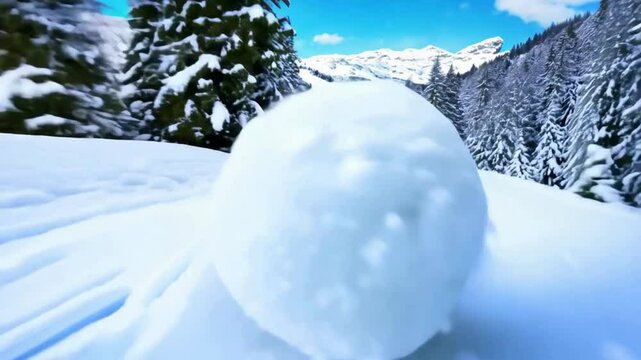 Rolling Snowball in Winter Wonderland