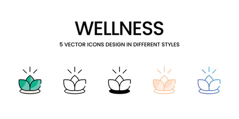 Wellness icons set vector stock illustration