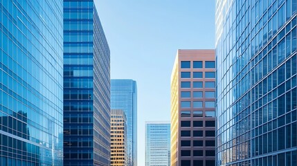 Obraz premium Highrise Office Buildings in the Denver Tech Center Business District Colorado : Generative AI