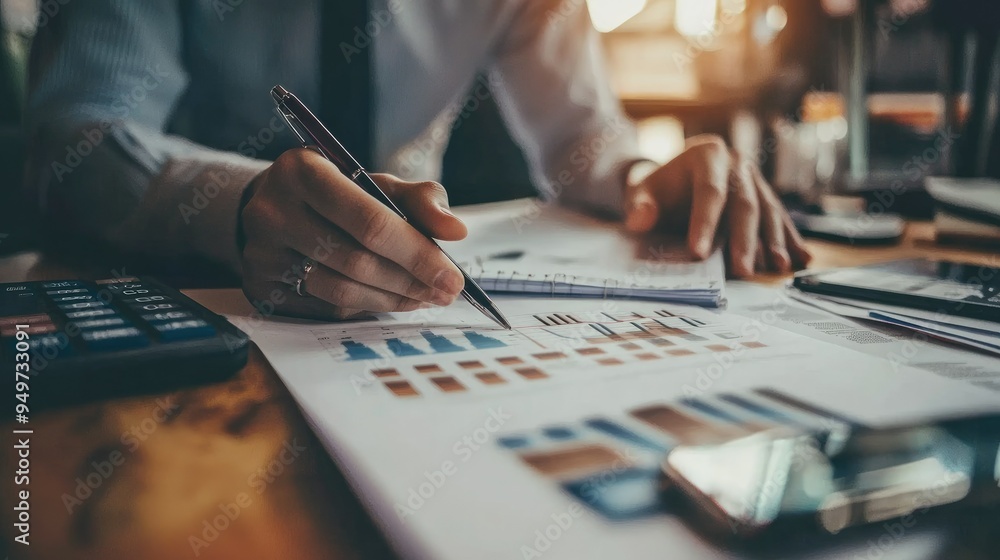 Poster a financial advisor discussing asset management techniques with a debt-free approach for financial f