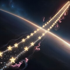 The Celestial Bridge Connecting Worlds with a Path of Stars