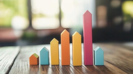 Finance growth, increasing financial chart with upward trend