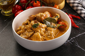 Thai Tom yum soup with chicken