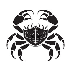 vector illustration of a crab silhouette on white background
