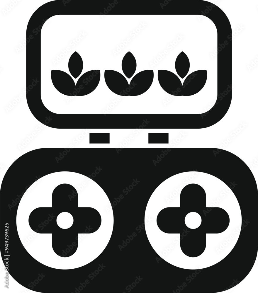 Aufkleber simple icon of a drone remote control displaying plants growing on its interface
