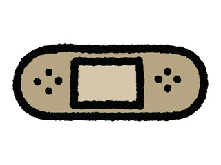 ばんそうこうの手描きイラスト