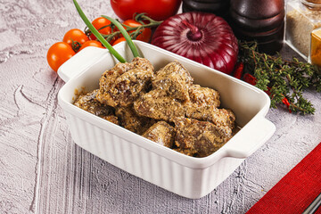 Beef liver with cream sauce