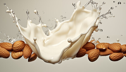 Almond Milk Splash with Almonds