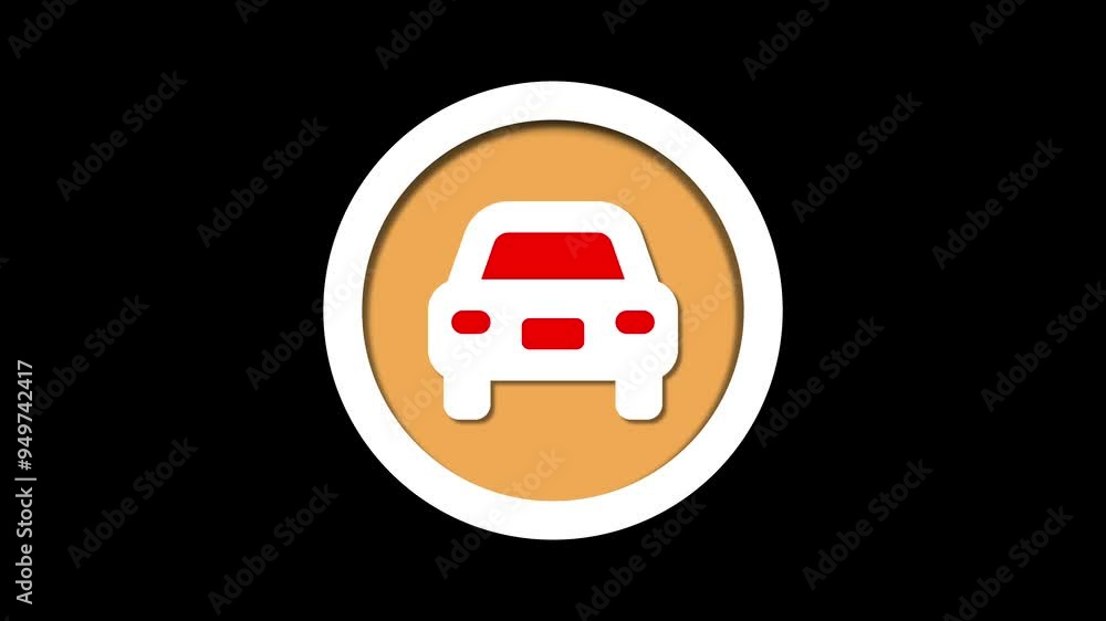 Poster Animated public transport app icons transforming static symbols with lively motion graphics, Designing animated public transport app icons adding smooth motion to transit symbols .