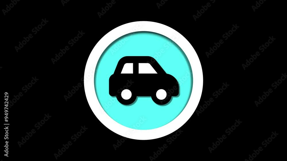 Poster Animated public transport app icons transforming static symbols with lively motion graphics, Designing animated public transport app icons adding smooth motion to transit symbols .