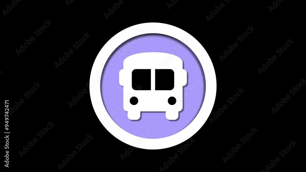 Poster designing animated public transport app icons adding smooth motion to transit symbols .