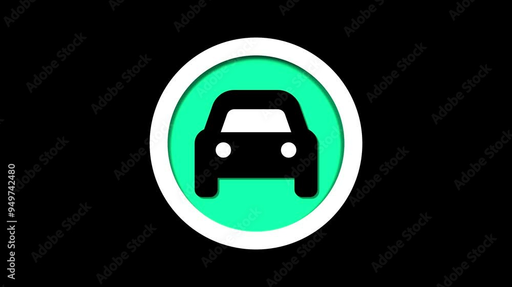 Poster animated public transport app icons transforming static symbols with lively motion graphics, designi